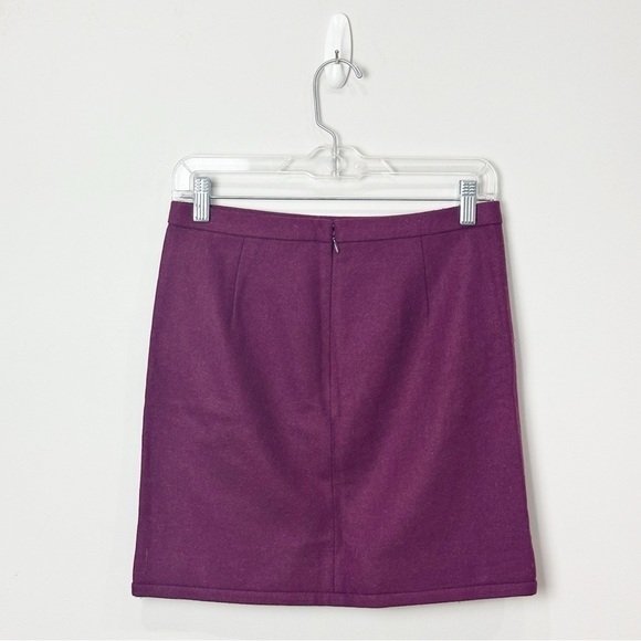 Jcrew Wool Mini Skirt Magenta - Picture 2 of 4